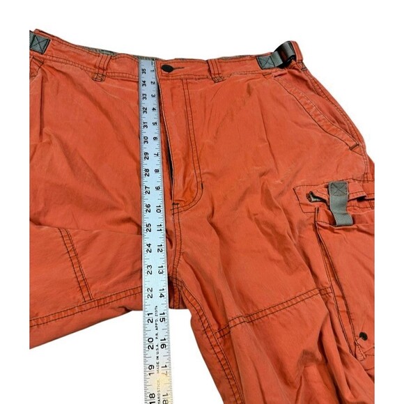 Vintage 00's Y2K Baggy Abercrombie & Fitch Orange Paratrooper Cargo Pants Large - Picture 10 of 10